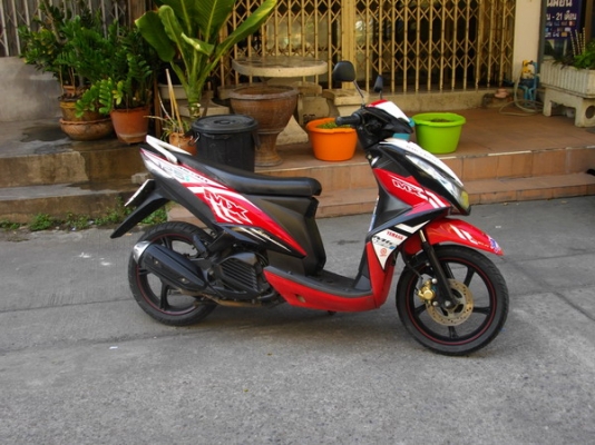ขาย MIO 125i MX หัวฉีด ตัวท๊อป ล้อแม็ก สีแดง-ขาว รถ2ปี รถศูนย์ประกัน5ปี ราคา 26500 บาท
