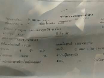 หกล้อ อีซูชุ KS 21 4BE1-110ฝาดำ ช่วงยาว 4.30ม&quot;ค็อกแผงข้าง&quot;มีครบ สภาพดีพร้อมใช้ ทะเบียนพร้อ