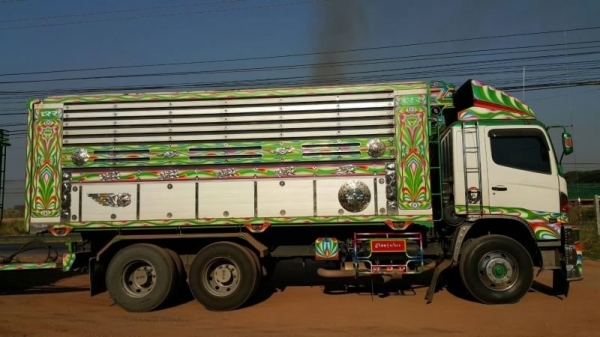 ขาย HINO 344 พ่วงแม่ลูก กระบะเนียมคอกเกษตรดั๊ม อู่ ไทยรุ่งเรือง รถปี 56