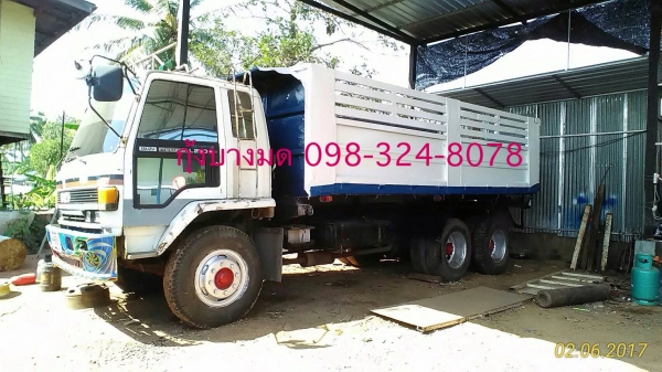 สิบล้อดัมพ์ ISUZU Fxz13nfy เครื่อง 210 แรง 2 เพลา เกียร์ฟูลเลอร์ เบรคจิฟฟี่ แอร์เย็น ปี 35 ดัมพ์กระบ