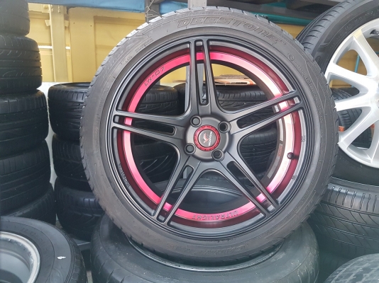 ขายล้อ YACHIYODA ขอบ 17×7.5 ดำขอบแดง 4วง (4รู100) ราคา 12500 บาท ขายล้อ YACHIYODA ขอบ 17×7.5 ดำขอบแดง 4วง (4รู100) ราคา 12500 บาท