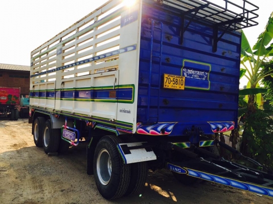 ขายรถสิบล้อแม่-ลูกไม่ดัมพ์ Hino เครื่อง 380 แรง ปี 55 ลูก 3 เพลาแท้ ทะเบียนพร้อม