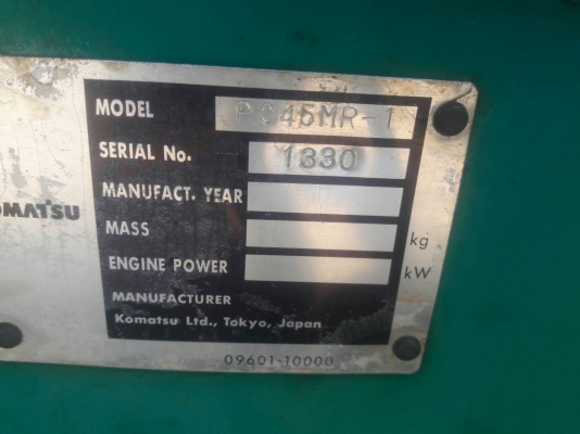 ขายค่ะ..KOMATSU PC45MR -1 มาใหม่ค่ะ..เก่าญี่ปุ่นแท้  สภาพสวย  ใช้งานมาแค่  1,XXX  ชั่วโมง  มีลายแย๊ก  ลองระบบกันได้ทุกวัน  โทร  089-3818694  ดวงนภา