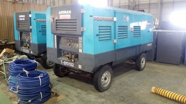 ปั้มลมสกรูแรงดันสูง 10.5 บาร์ AIRMAN PDSF530S ปี 2002 จากญี่ปุ่น