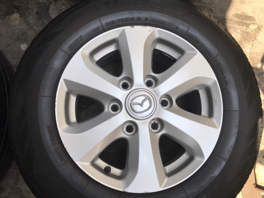 ล้อแม็ก Mazda BT-50 พร้อมยาง 215-70-16 Bridgestone ปี14 ล้อแม็ก Mazda BT-50 พร้อมยาง 215-70-16 Bridgestone ปี14