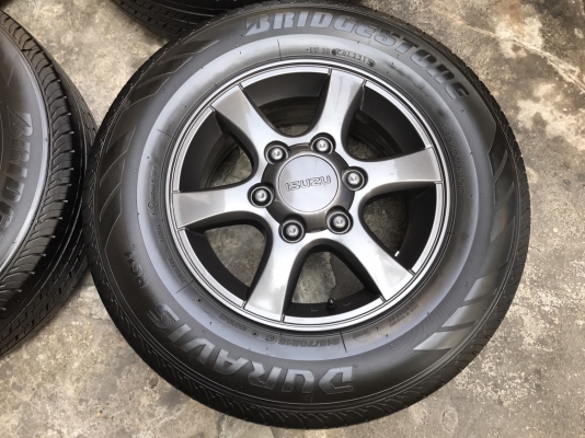 ล้อแม็ก ISUZU D-MAX Platinum พร้อมยาง 205-70-15 Bridgestone ปี 15 ล้อแม็ก ISUZU D-MAX Platinum พร้อมยาง 205-70-15 Bridgestone ปี 15