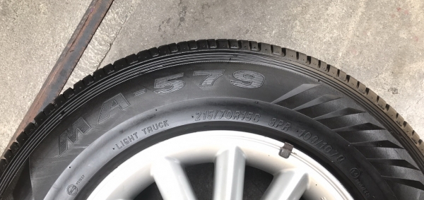 ล้อแม็ก ISUZU D-MAX พร้อมยาง 215-70-15 MAXXIS ปี 16