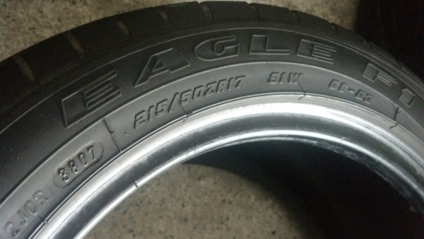 ยางกู๊ดเยียร์อีเกิลเอฟวัน 215 50 17