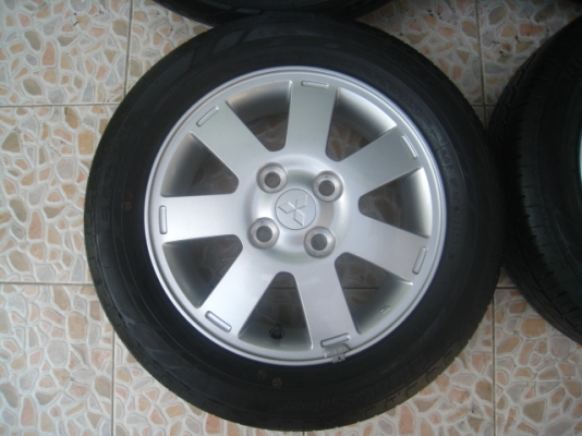 ขายล้อแม็กเดิม mitsu mirage 14"x4.5" et 46 4รู100 +ยางปี12 (081-3747940)