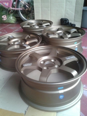 TE37ของใหม่ งานเบาๆครับ  ขอบ15"4รู100 กว้าง6.5"off40ขอบชา เหลือชุดเดียวแล้วครับ ( 8,500บ.)