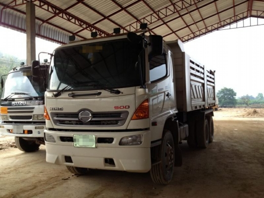 ขายรถพ่วงแม่-ลูกดัมพ์ HINO MEGA 380 ปี 2553 ลูกอ่อนดัมพ์สามมิตร 2 เพลา ราคา 3250000