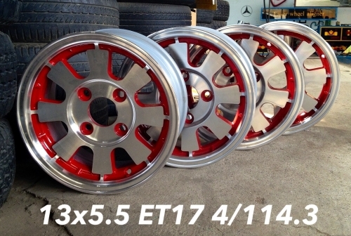 ล้อ RALLY-103 ขอบ 13x5.5 ใส่ 4/114.3 หน้าเงา สภาพสวยๆ พร้อมใส่หล่อ *6000 บาทครับ