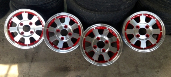 ล้อ RALLY-103 ขอบ 13x5.5 ใส่ 4/114.3 หน้าเงา สภาพสวยๆ พร้อมใส่หล่อ *6000 บาทครับ