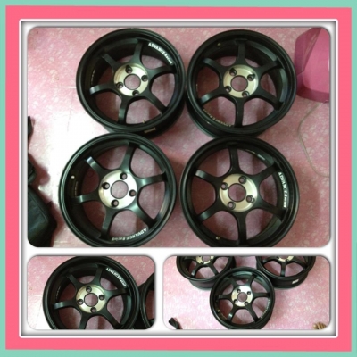 ขายแม็กมือ2 ลาย Advan RG2 สีดำ ขอบ15 4 รู100 ราคา 7,300บาทถูก