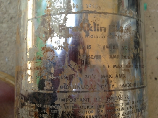 ขายปั้มน้ำบาดาล (SUBMERSIBLE PUMP) 6นิ้ว ขนาด 15 แรงม้า U.S.A แท้ๆ ราคาไม่แพง