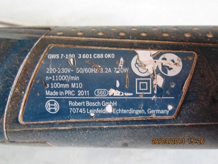 เครื่องเจียรไฟฟ้าBOSCH GWS7-100 สภาพดี พร้อมใช้งานครับ