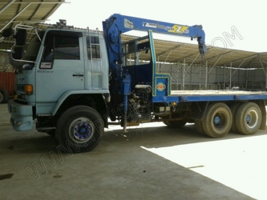 รถบรรทุก 10 ล้อท้ายเป็ด ติดเครน ยี่ห้อ ISUZU รุ่น ROCKY 240 แรงม้า นางฟ้าแท้
