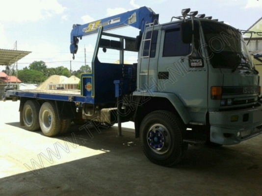 รถบรรทุก 10 ล้อท้ายเป็ด ติดเครน ยี่ห้อ ISUZU รุ่น ROCKY 240 แรงม้า นางฟ้าแท้
