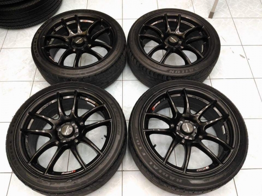 ล้อแม็ก Lenso spec E ขอบ 17 ยาง 205/45/17 ปี 12, 13 ขายถูกตามสภาพ 6,900.-/เทิร์นได้ ใส่ฟรี ส่งทั่วไทยค่ะ