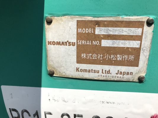 รถขุด Komatsu รุ่น PC15-3E เครื่องดำรุ่นใหม่ ขนาดเท่ากับ PC20 นำเข้าจากญี่ปุ่น สวยมาก รถขุด Komatsu รุ่น PC15-3E เครื่องดำรุ่นใหม่ ขนาดเท่ากับ PC20 นำเข้าจากญี่ปุ่น สวยมาก