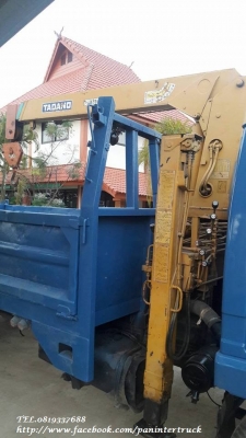 ขายถูกด่วนๆ รถบรรทุก 6 ล้อกลางติดเครน :ISUZU NPR / กระบะท้ายลาด สินค้าเก่าบริษัท /ราคาเพียง 380,000 บาท