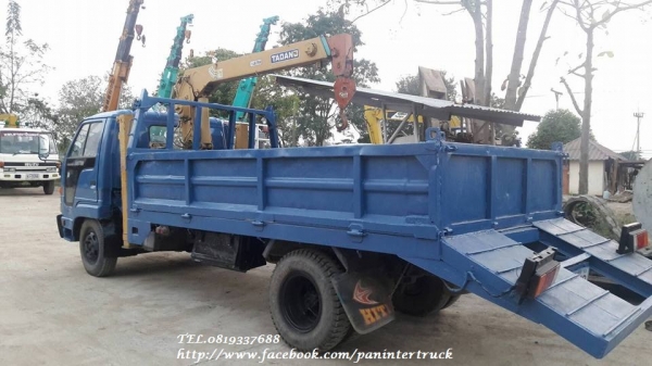 ขายถูกด่วนๆ รถบรรทุก 6 ล้อกลางติดเครน :ISUZU NPR / กระบะท้ายลาด สินค้าเก่าบริษัท /ราคาเพียง 380,000 บาท