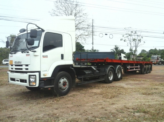 ขายหัวลากพร้อมหาง Isuzu เครื่อง 6HK1-285 แรง turbo inter พร้อมหางพนัส 3 เพลา ทะเบียนพร้อม
