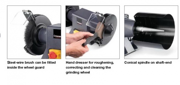 แท่นเจียระนัยตั้งโต๊ะ 2 หัว CREUSEN มือสองรุ่น DS8150TS พร้อมแท่นวางSSTและโต๊ะไม้สำหรับวางชิ้นงาน นำเข้าจากยุโรป แท่นเจียระนัยตั้งโต๊ะ 2 หัว CREUSEN มือสองรุ่น DS8150TS พร้อมแท่นวางSSTและโต๊ะไม้สำหรับวางชิ้นงาน นำเข้าจากยุโรป