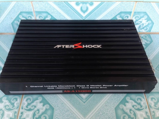 แอมป์คลาสดี AFTERSHOCK1500w มือสองสภาพสวย งานสวยมาก ใช้งานปกติ เบสแน่น ไม่กินไฟมาก ขับ10&quot;-12&quot;หล่อว้อยไม่เกิน3&quot;ได้ ขาย 2450 บาท สนใจ0892425454 อยู่สระบุรีส่งได้