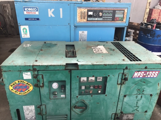 ขายปั๊มลม Denyo MPS-13SSแบบสกรูใช้ไฟฟ้า เก่านอกยังไม่เคยใช้งานในไทย ชั่วโมงใช้งานน้อย สภาพใหม่มาก พร้อมใช้งาน