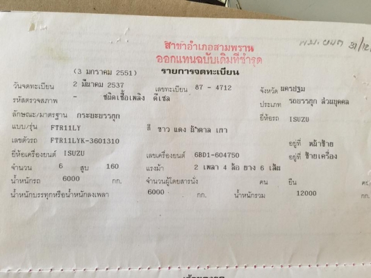 Isuzu ร๊อกกี้ 160แรง เครื่อง6BD1 รถห้างปี94 6เมตร50 Isuzu ร๊อกกี้ 160แรง เครื่อง6BD1 รถห้างปี94 6เมตร50