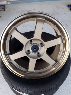ล้อใหม่TE37 ขอบ15  4รู100 พร้อมยางใหม่ 4 ล้อ