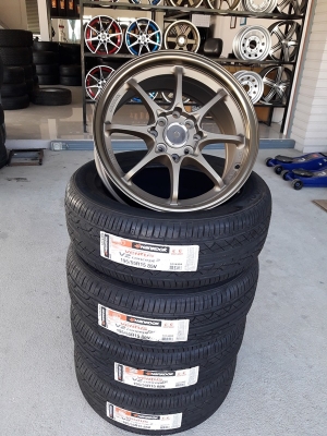 ล้อใหม่CE28 ขอบ15 4รู100-114  พร้อมยางใหม่ 4 ล้อ