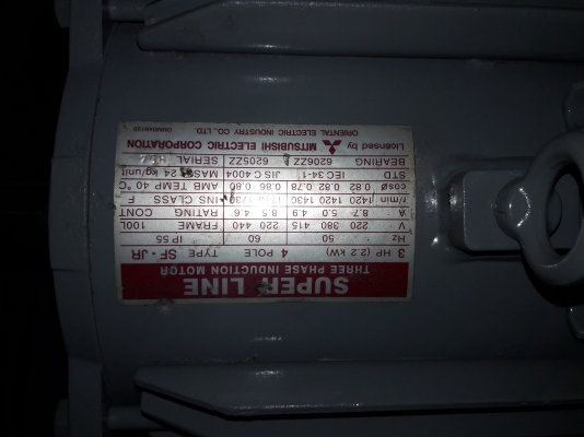 ขาย !! มอเตอร์มิตซู3แรง3สาย.รอบ1460สภาพดี.พร้อมใช้งาน