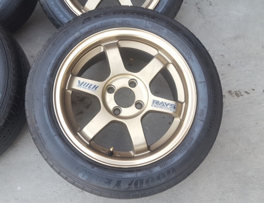 ล้อมือ2 TE37ขอบ15 4 รู100 ยางปี 3314 4 ล้อ