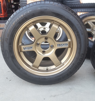 ล้อมือ2 TE37ขอบ15 4 รู100 ยางปี 3314 4 ล้อ