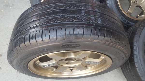 ล้อมือ2 TE37ขอบ15 4 รู100 ยางปี 3314 4 ล้อ