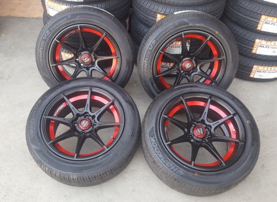 ล้อใหม่YACHIYODA 15 4รู100-114 ยางใหม่ 4 ล้อ