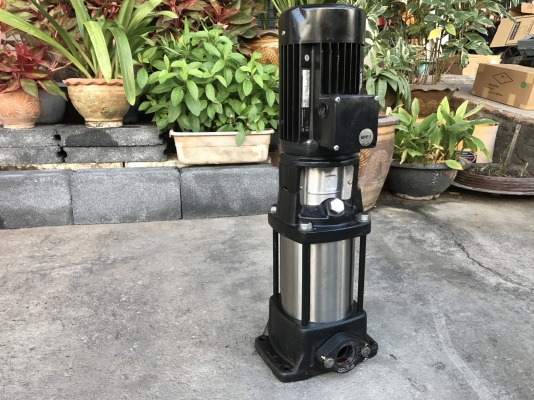ขายปั้มน้ำแรงดันสูงแบบตั้ง Grundfos 1.5HP. 380V สภาพสวยมาก วิ่งนิ่ม พร้อมใช้งาน