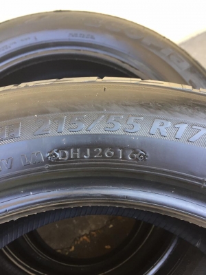ขายยาง BRIDGESTONE ECOPIA EP200 215-55-17 ปี16 ดอกหนาจัด ไม่มีตำหนิ ชุดละ 7,500 บาท