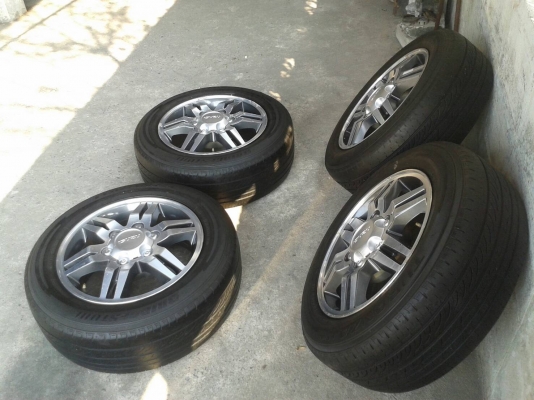 ล้ออีสุ ขอบ16นิ้ว6รู พร้อมยาง ชุดนี้ ราคา 5800 บาท