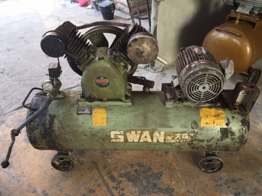 ขายถังลม ปั๊ม2หัว มอเตอร์5แรง3เฟส ถัง155 ลิตร ขาย 15000 บาท