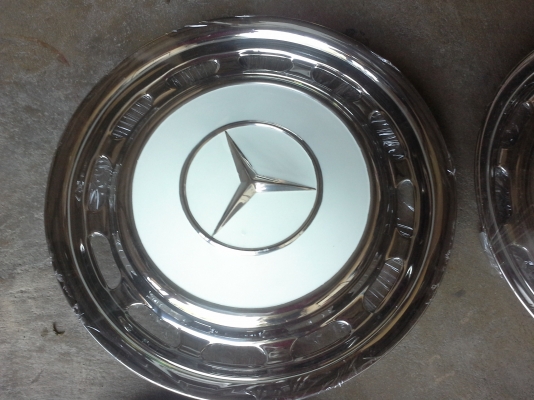 ขายฝาตบล้อเบนซ์ 4ล้อ ของใหม่ สีขาว สเตนเลสแท้พร้อมกิ๊ป ขายฝาตบล้อเบนซ์ 4ล้อ ของใหม่ สีขาว สเตนเลสแท้พร้อมกิ๊ป