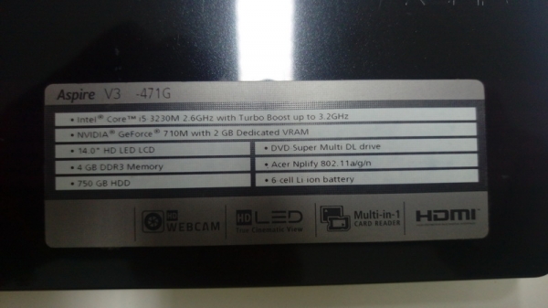 ACER V3-471G Core i5