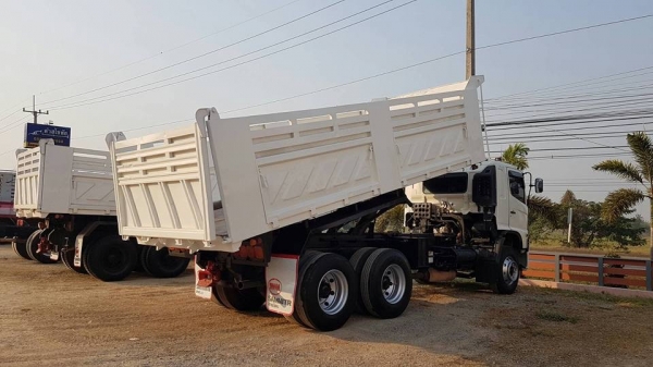 ขายสิบล้อดัมพ์ Hino เครื่อง 320 แรง ปี 49 กระบะดัมพ์สามมิตร มีระบบลากพ่วง ทะเบียนพร้อม