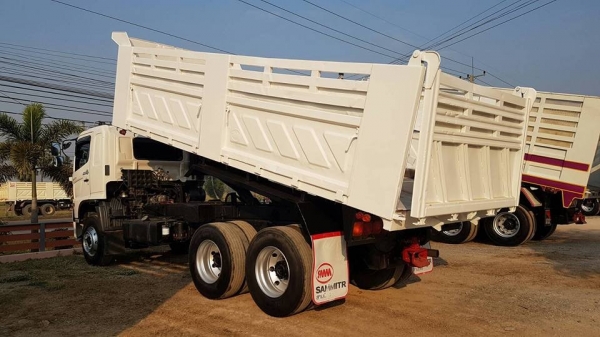 ขายสิบล้อดัมพ์ Hino เครื่อง 320 แรง ปี 49 กระบะดัมพ์สามมิตร มีระบบลากพ่วง ทะเบียนพร้อม