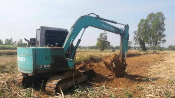 ขายรถขุดแบ็คโค sumitomo60แรงรุ่น S160f2 สภาพใช้งานประจำเครื่องดี บูมสวย