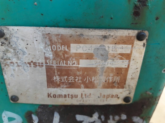 ขายค่ะKOMATSU PC45-1E  มาใหม่  เครื่องดำ  เก่าญี่ปุ่นแท้  สภาพดี  พร้อมใช้  เอกสารอินวอย  โทร 089-3818694  ดวงนภา
