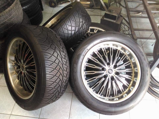 ล้อแม็ก Infiny ขอบ 20 พร้อมยาง Nitto 420  265 50 20 ผลิตปลายปี 12 ยางสวยทุกเส้น  ล้อเดิมๆ ไม่คด ไม่ดุ้ง ไม่ซ่อม พร้อมใช้ ขายถูกๆ ทั้งชุด 14,500.- เทิร์นได้ ใส่ฟรี ส่งทั่วไทยค่ะ