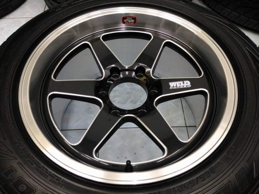 ล้อใหม่ WELD  ขอบ 18 ยาง Falken 265 60 18 ปี 09 ยางยังมีดอก ล้อใหม่ ขายโล๊ะ มีแค่ชุดเดียว ทั้งชุด 14,900.-เทิร์นได้ ใส่ฟรี ส่งทั่วไทยค่ะ